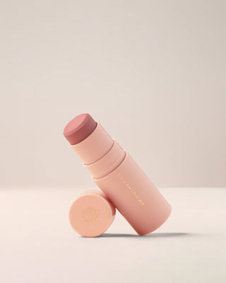 EM Cosmetics So Soft Blush stick in Demure, a soft mauve cream blush for a sophisticated, elegant cheek color.